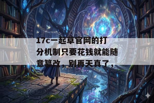 17c一起草官网的打分机制只要花钱就能随意篡改,别再天真了,